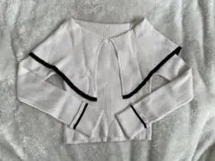 超美品✨　who’s who Chico ホワイト　襟付き　リブニット　長袖