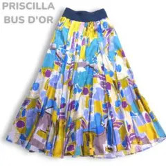 プリシラバスドール　8枚はぎ　花柄　フレアスカート　ラベンダー　２