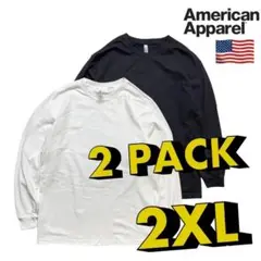 アメアパ 白黒各1枚　2枚セット2XLサイズ長袖Tシャツ