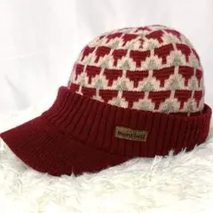モンベル mont-bell ウール ニットビルキャップ チェリーレッド