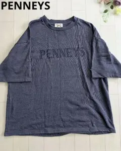 【PENNEYS】スノーウォッシュ スウェットTシャツ 紺 ネイビーのサムネイル