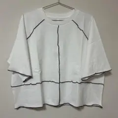 Lupilien 吸水速乾天竺メロウパネル切替Tシャツ　オフホワイトのサムネイル