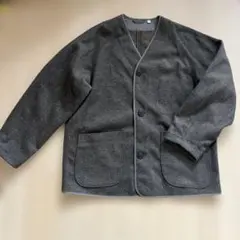 UNIQLO U ノーカラージャケット ウール混紡