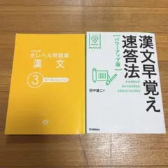 全レベル問題集 漢文3 漢文早覚え速答法 2冊セット