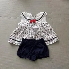 ベビー　セットアップ　女の子 6-12M 80サイズ　女の子　トップス　ブルマ