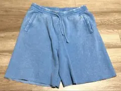 ZARA ウォッシュ加工 スウェットハーフパンツ ブルー XLのサムネイル