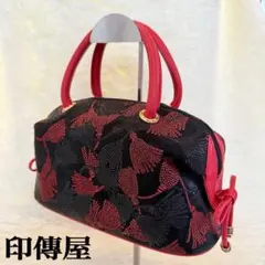 ✨ほぼ未使用✨印傳屋 プライデン 刺繍柄 ハンドバッグ 和装 wamonoya-inden_4411-01a