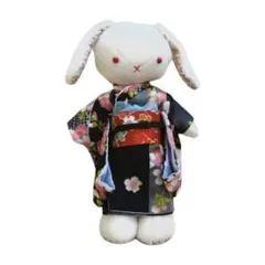 【新作】日本の伝統美を感じるハンドメイドうさぎぬいぐるみ着せ替え