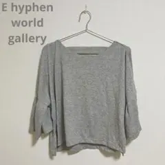 E hyphen world gallery タックフレアスリーブプルオーバー