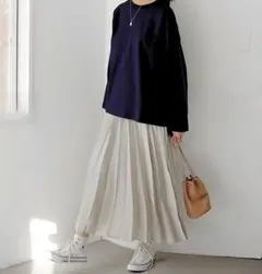 CRAFT STANDARD BOUTIQUE　プリーツロングフレアスカートのサムネイル