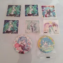 VOCALOID初音ミク ステッカー バッジ 8点セット