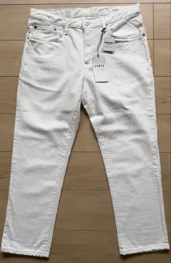 新品タグ付☆EDWINエドウィン503AKアンクルカット麻混白大きいサイズW34