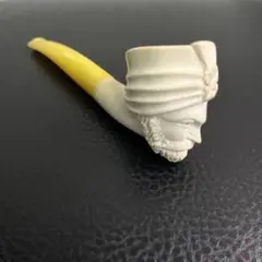 メシャム　海泡石パイプ　人物図　喫煙具　長さ17.5cm R1380お8 メシャム 海泡石パイプ 人物図 喫煙具 長さ17.5cm R1380お8