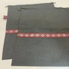巾着２枚　37×43