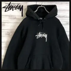 【人気モデル】ステューシー⭐︎刺繍 センター ロゴ パーカー 入手困難 即完売