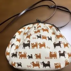 goryouan(御陵庵)柴犬　がま口　ショルダーバッグ