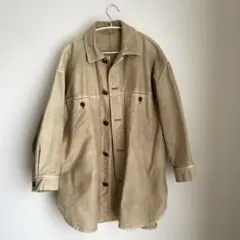 ネストローブ　ウール混シャツ　ブラウス ベージュ　羽織り ネストローブ ウール混シャツ ブラウス ベージュ 羽織り new