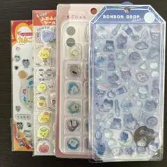 ボンボンドロップ　シャーベット　よるねこ　たまごっち　キラキラシール3 gセット