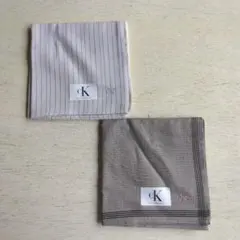 CK ストライプハンカチ 2枚セット