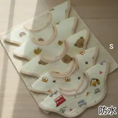 防水スタイベビースタイよだれかけつけ襟エプロン360度ガーゼ新品まとめ売りS♯(