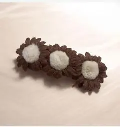 ヴィンテージ昭和レトロかわいいお花デザイン髪留めバレッタ