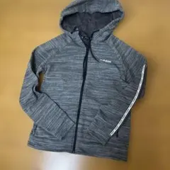 アディダス　グレー　ジップパーカー　Ｌ