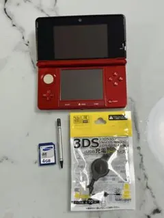動作品。ニンテンドー3DS 本体　メタリックレッド。