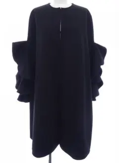 値下げ、VALENTINO ネイビーケープコート VALENTINO ヴァレンティノ ケープコート ポンチョ ノーカラー カシミヤ