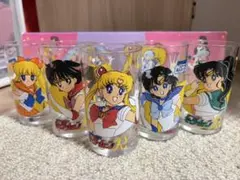 美少女戦士セーラームーンS ミニグラス5客セット 当時物 1994年 箱あり
