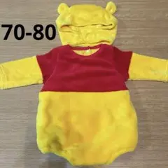 プーさん　着ぐるみ　長袖　なりきりたまごオール 70-80cm ディズニー