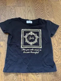 ちびRady Tシャツ ブラック ゴールドロゴ S105cmのサムネイル