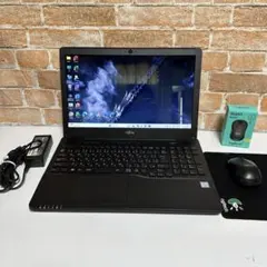 美品FHD画面 富士通 ノートPC 高速起動SSD Windows11オフィス付