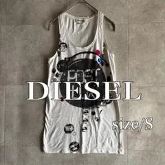 DIESEL ディーゼル タンクトップ ホワイト POST LUX ビーズ装飾のサムネイル