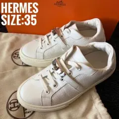 HERMES エルメス デイ ケリーバックル スニーカー ホワイト 35のサムネイル