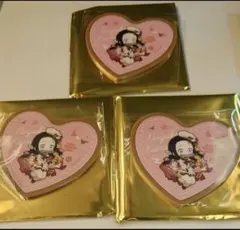 新品 3点セット 竈門禰豆子 鬼滅の刃 バレンタイン コースター ホワイトデー