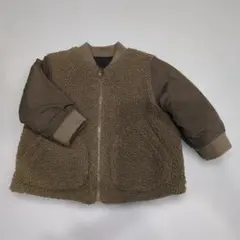 コムサイズム　ジャケット　リバーシブル90センチ　黒　ベージュ　キッズジャンパー