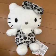 ハローキティ ヒョウ柄ぬいぐるみ 約20cm