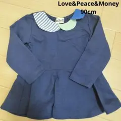 Love&Peace&Money 90cm ペプラムトップス