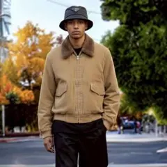 【m60】60s ヴィンテージ コーデュロイボアジャケット PRIDEジップ L