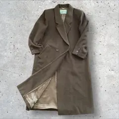 cojana ロングチェスターコート アンゴラ混 ブラウン レディース レトロ