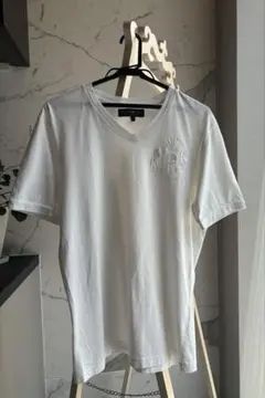 HYDROGEN Vネック Tシャツ ホワイトエンブレム刺繍Mのサムネイル