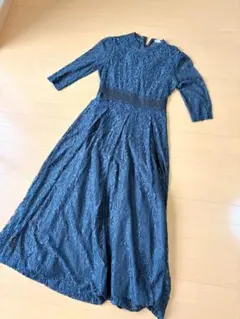 Lace Ladies ダークブルー レースドレス