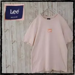 h*n様 Lee リー LEE ロゴ プリント Tシャツ M サーモンピンク