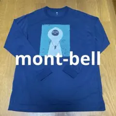 モンベル　ネイビー 長袖Tシャツ アートプリント men's Sサイズ