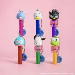 PEZ×はぴだんぶいマスコット ★ポチャッコ・けろけろけろっぴ・バツ丸