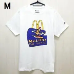チャンピオン マクドナルド マリブ ドナルド サーフィン 半袖Tシャツ M 白