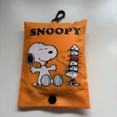 SNOOPY エコバッグ ポーチ付き オレンジ　新品未使用