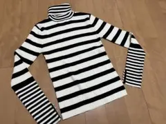 Re:EDIT タートルネック ボーダーニット M