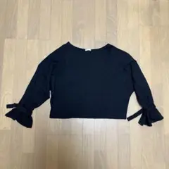 ※お値下げ※袖ベルト付きトップス Mサイズ(ブラック)