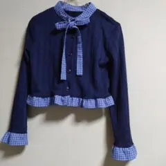 リボン付き❥ 長袖カーディガン S（小さめ）